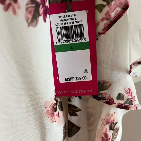 NWT Vince Camuto Cold-Shoulder Top, size L - Picture 8 of 10